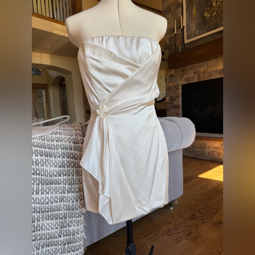Sophisticated Cream Strapless Dress